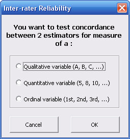 statel analysis concordance kappa kendall test excel