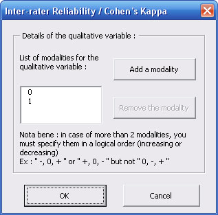 statel analysis concordance kappa test excel