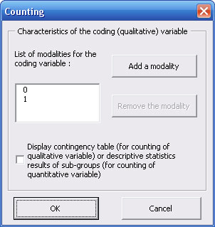 statel counting qualitative variable excel