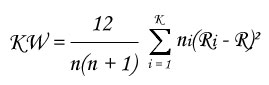 statel kruskal wallis test formula excel