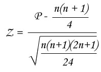 statel wlicoxon test formula excel