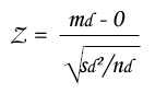 statel student test dependent means comparison formula excel