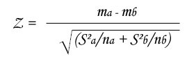 statel student test means comparison formula excel