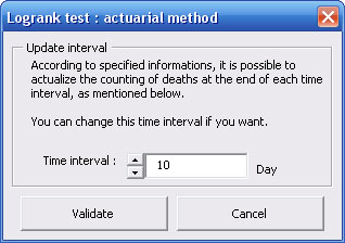 statel comparison survival curves logrank test excel