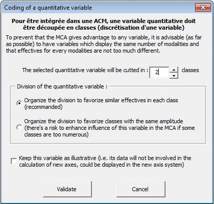 statel multiple correspondence analysis MCA excel