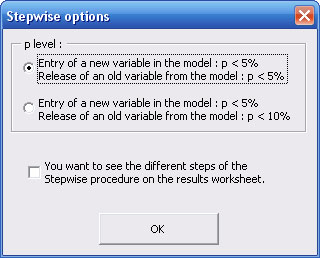 statel multiple linear regression stepwise excel