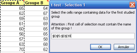 statel student test means comparison excel